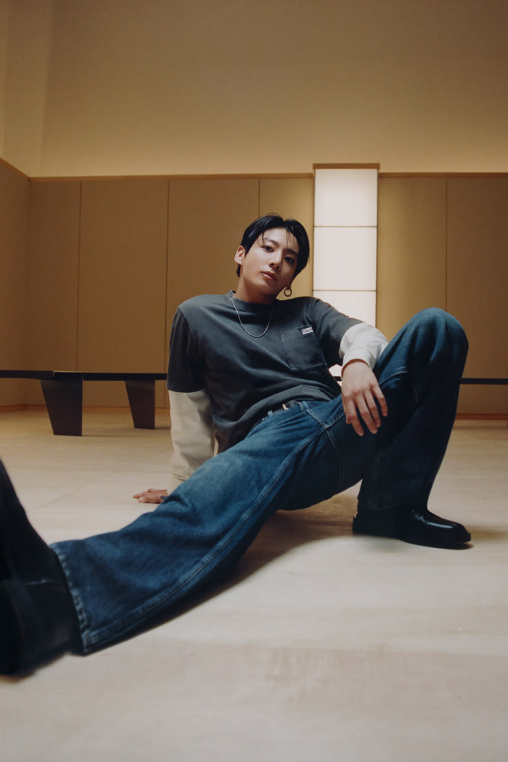 That feeling when the fit is right. Jung Kook in the Baggy J