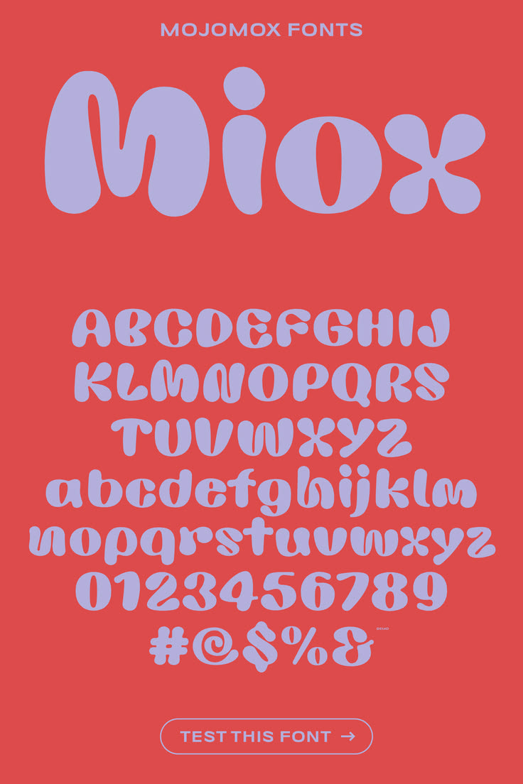 A groovy bubble font with wobbly, retro-modern letterforms. 
