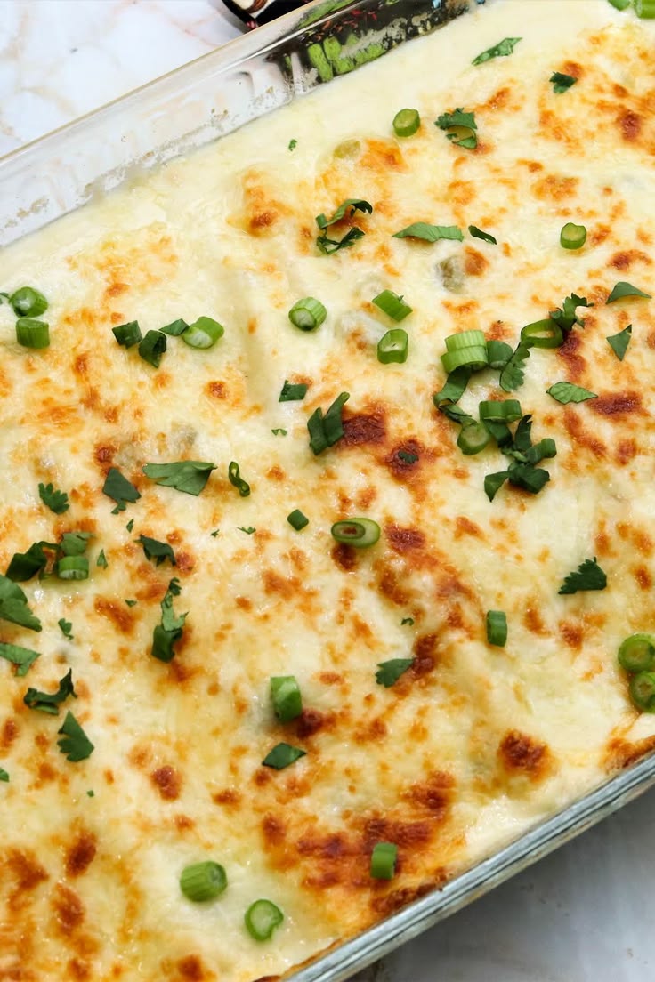 White Chicken Enchiladas w/ Green Chilies