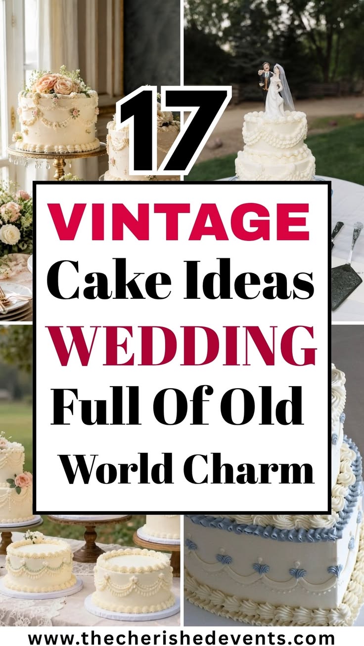 Dreaming of a wedding cake with timeless charm? Discover 17 
