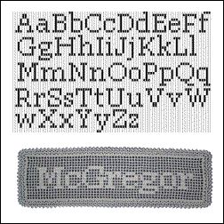 Alphabet Styles for the Name Lace Filet Crochet Doilies!
