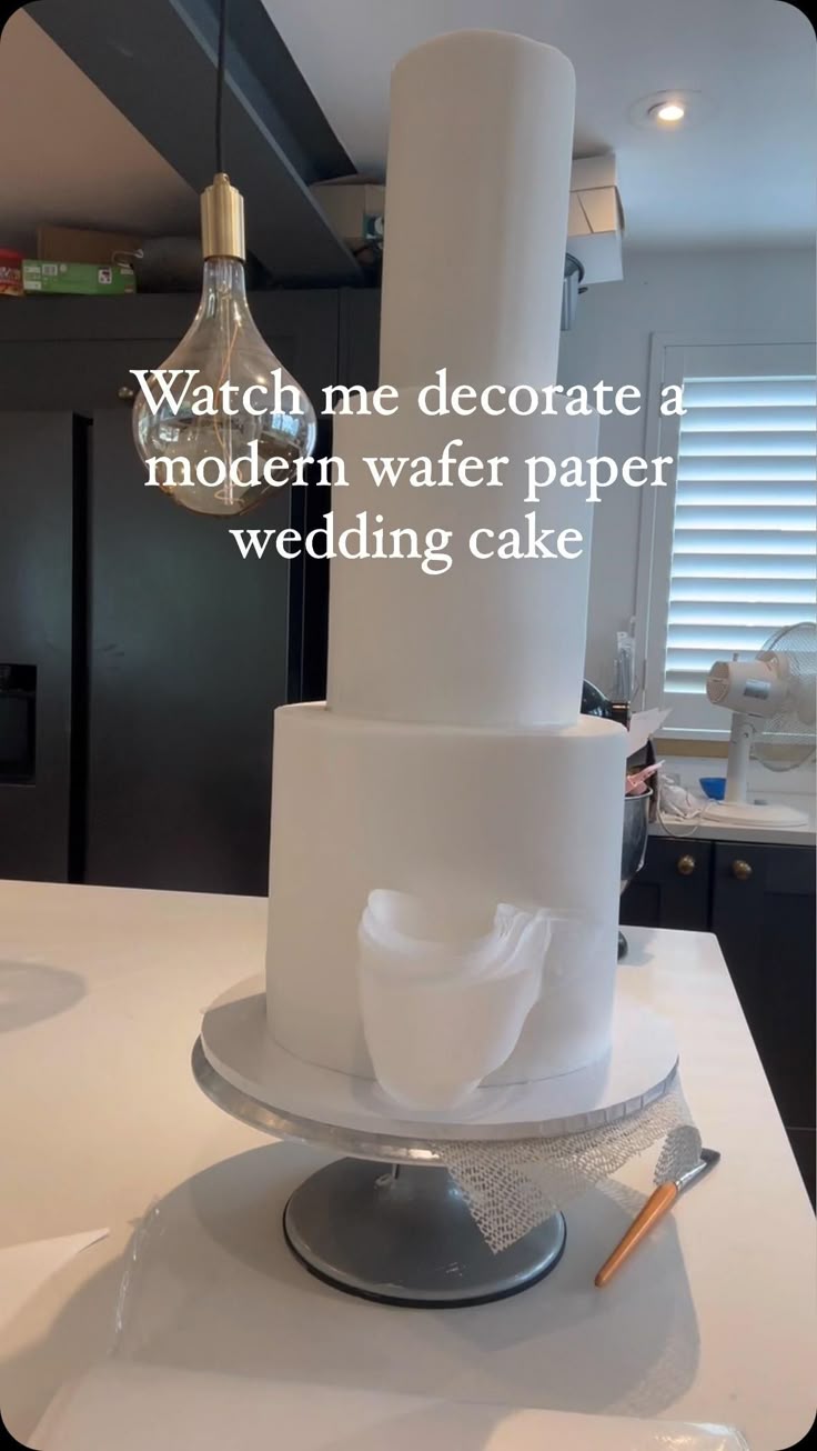 Watch me decorate this wafer paper cake from start to finish