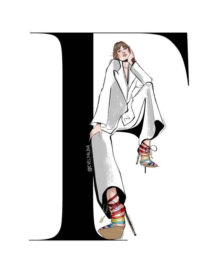 Fashion Alphabet: F is for Salvatore Ferragamo #art #illustr