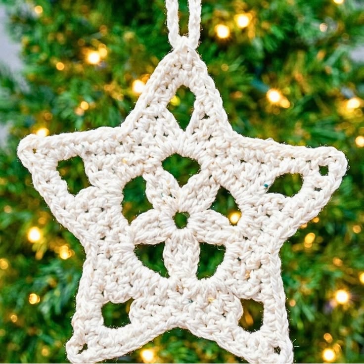 Want a delicate Christmas star that takes little yarn? This 