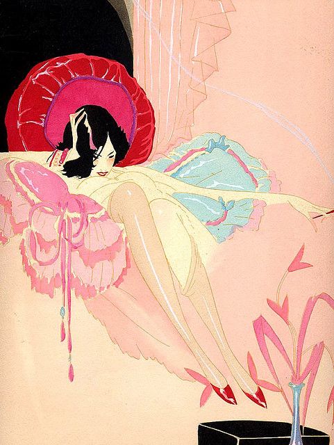 Art deco perfume ad.
