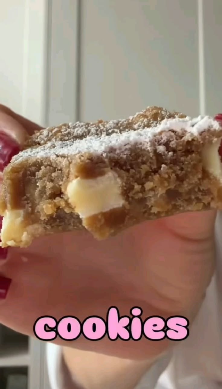 Gingerbread white chocolate blondies. Doubled the recipe.  L