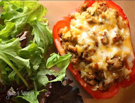 Turkey Stuffed Peppers | Skinnytaste