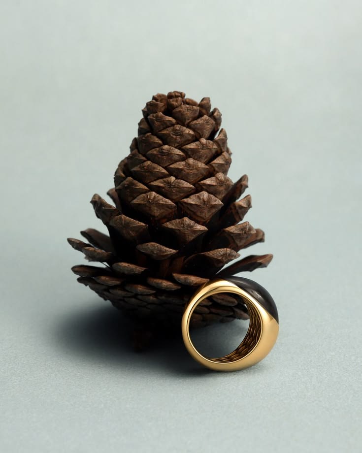 Natural texture meets modern form in the Terra ring by Belvr