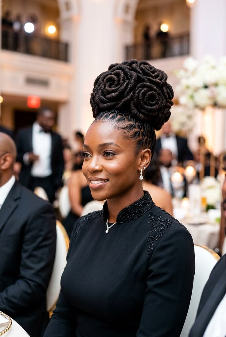 20 Beautiful Loc Petal Bun Hairstyle Ideas You Need to Try