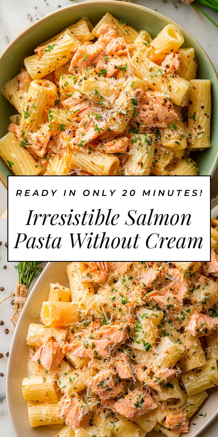 You’ve got to try this irresistible Salmon Pasta Without Cre