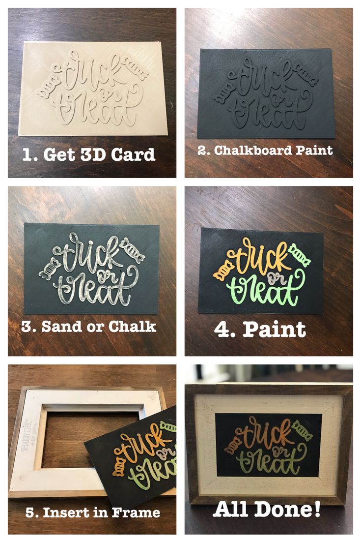 Chalk this trick or treat sign. Available done or as a fun q