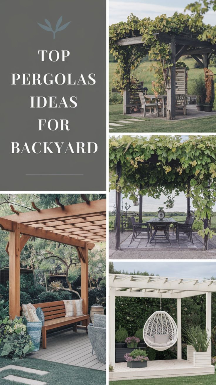 Looking for backyard pergolas ideas? Explore stylish and fun