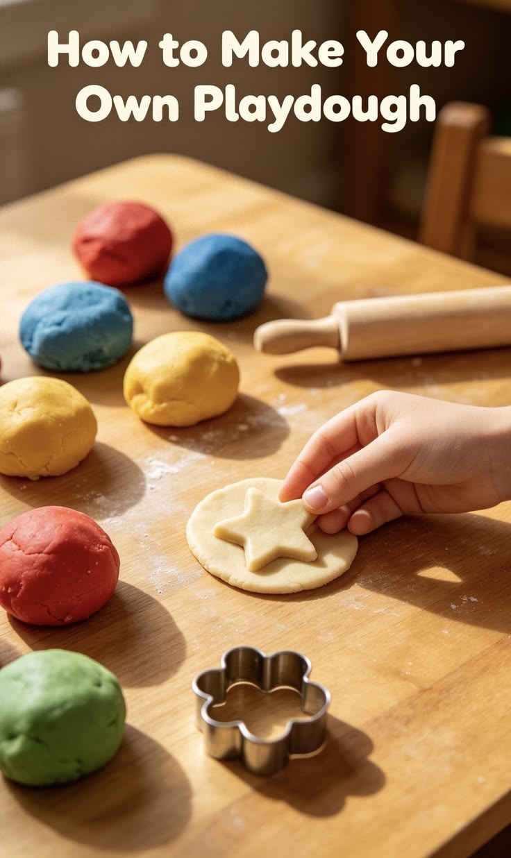 Make colourful homemade play dough in minutes! This no-cook 