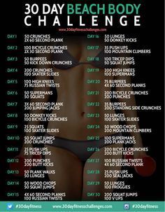 30 day fitness challenge brings you 30 days of exercise that