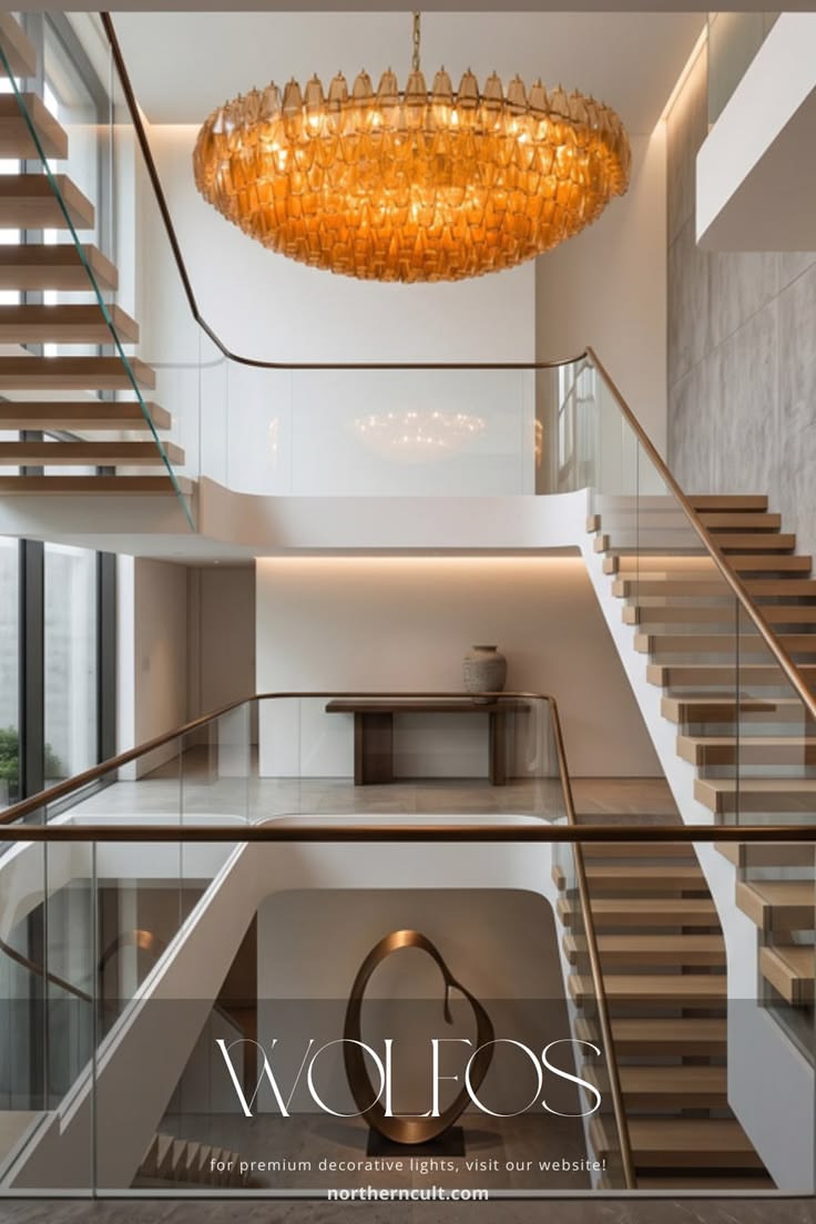 Make a staircase a dramatic architectural feature with the M