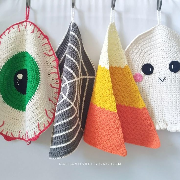 Halloween Dishcloths Crochet pattern by RaffamusaDesigns, #A