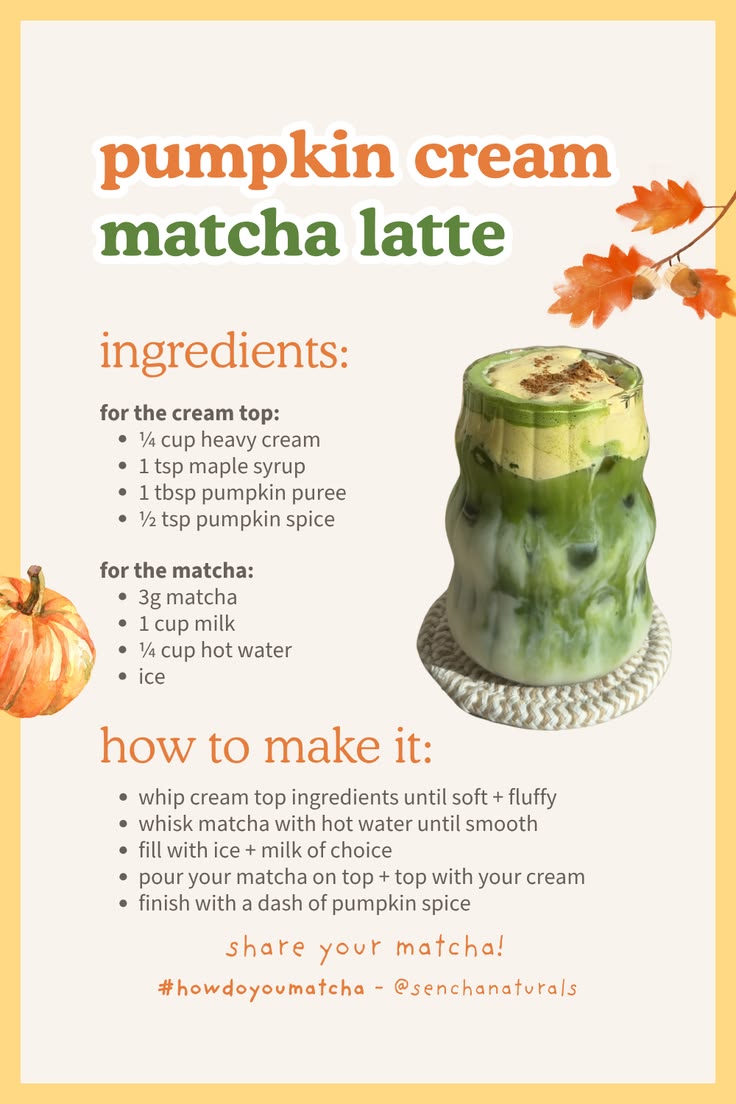 if pumpkin spice and matcha had a baby 🍂🍵 this pumpkin cream