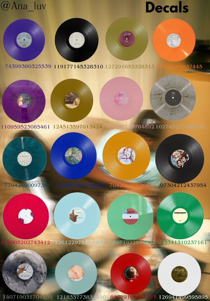 Just vinlys    *Tyler the creator  *Taylor Swift  * Lana del