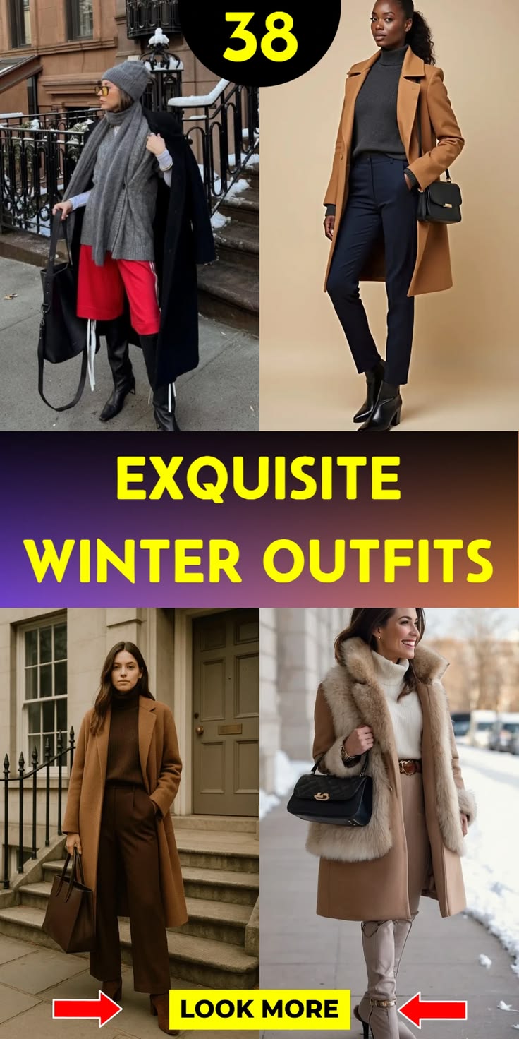 Discover 38 Winter Outfits that inspire cozy elegance and ef