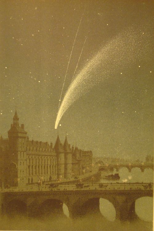 Donati’s Comet as seen over Paris above the Palais du Justic