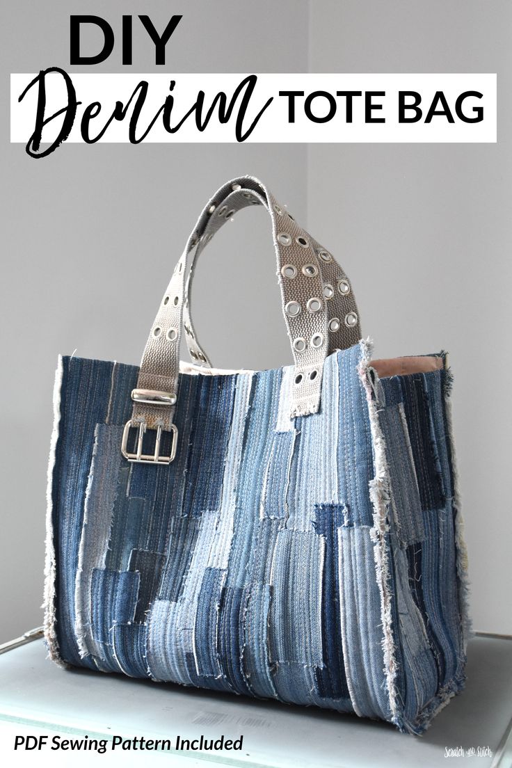 Upcycle denim into a modern tote bag with this beginner-frie