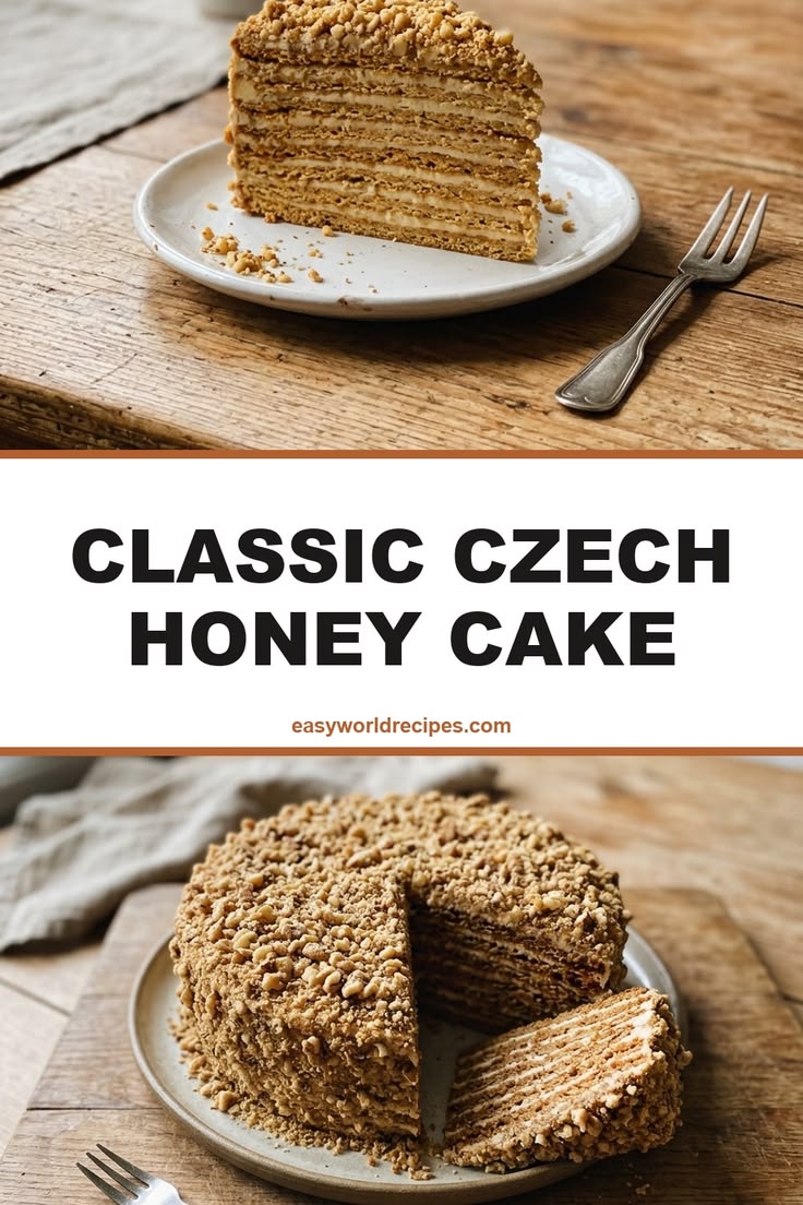 This authentic Medovnik recipe creates a classic Czech honey