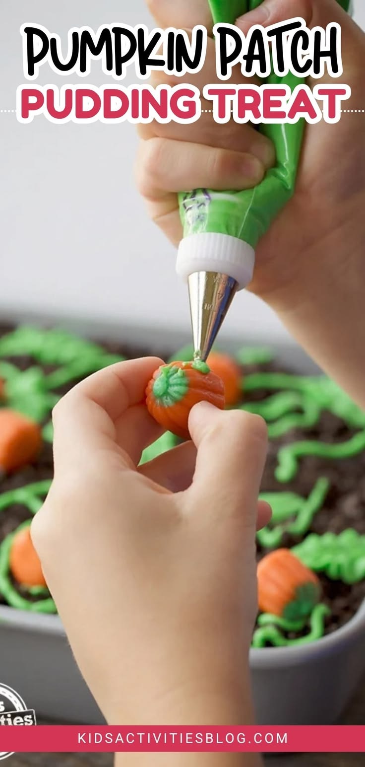 Create a fun edible pumpkin patch with this adorable pumpkin