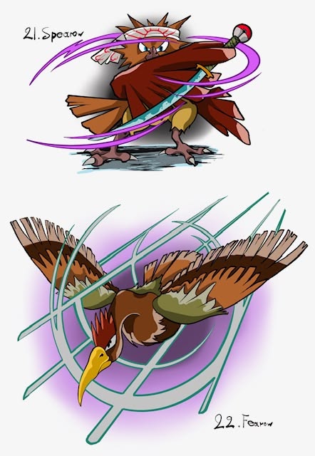 Digital Ipad Illustration .
Bird flying-type Pokemon , Spear
