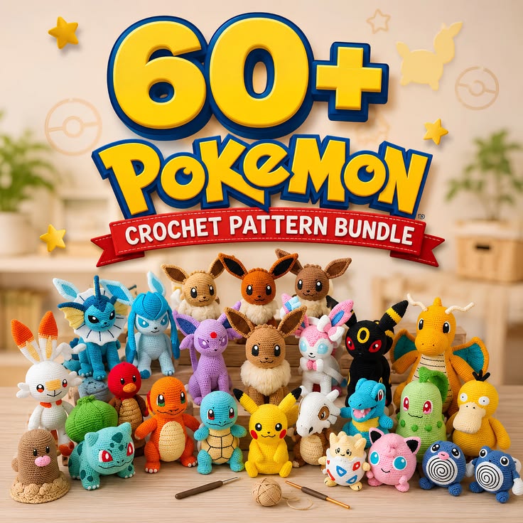 60+ Pokemon Crochet Pattern Bundle – Instant PDF Download

C