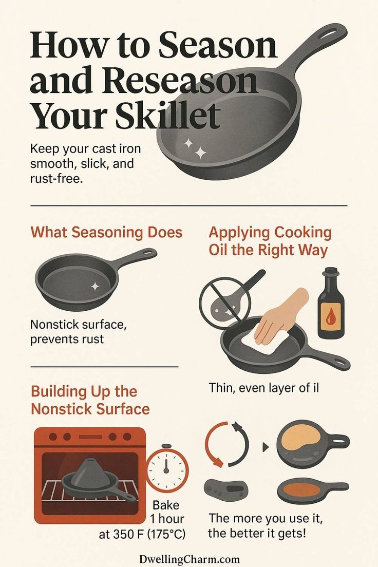 Wondering how to season or reseason your cast iron skillet t