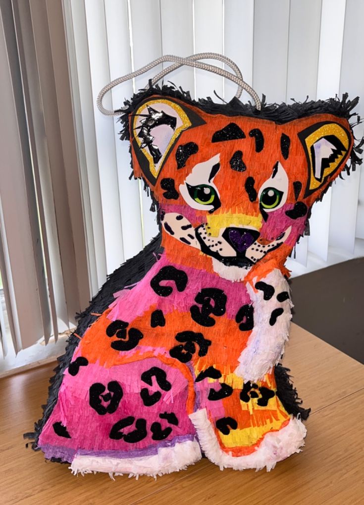 Lisa Frank's colorful tiger in all it's beautiful glory as a