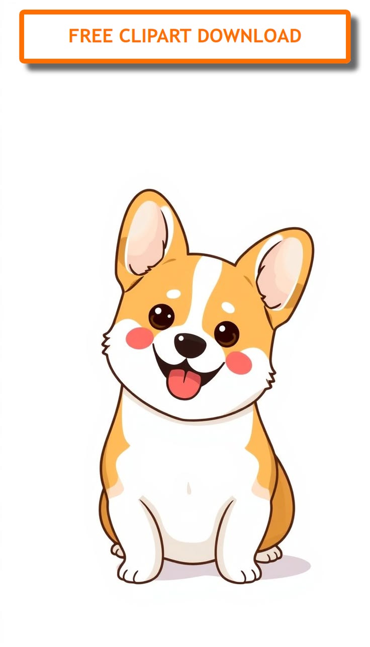 Corgi Clipart! 🐶 Get adorable, happy dog graphics for your p