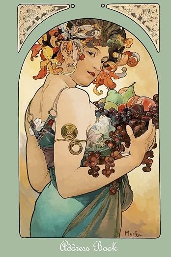 Amazon.com: Address Book: Alphonse Mucha Art Nouveau vintage