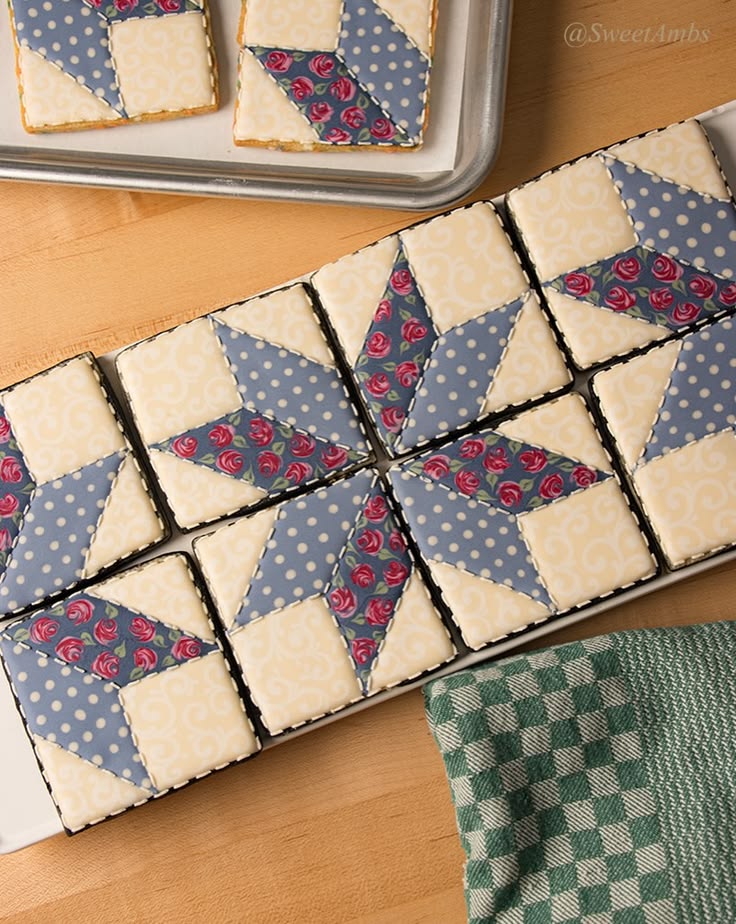 The idea for these Star Quilt Decorated Cookies was sparked 