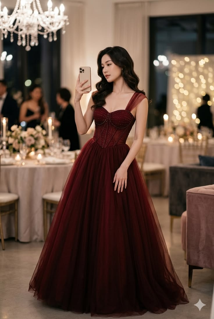 Looking for the perfect formal attire? This stunning burgund