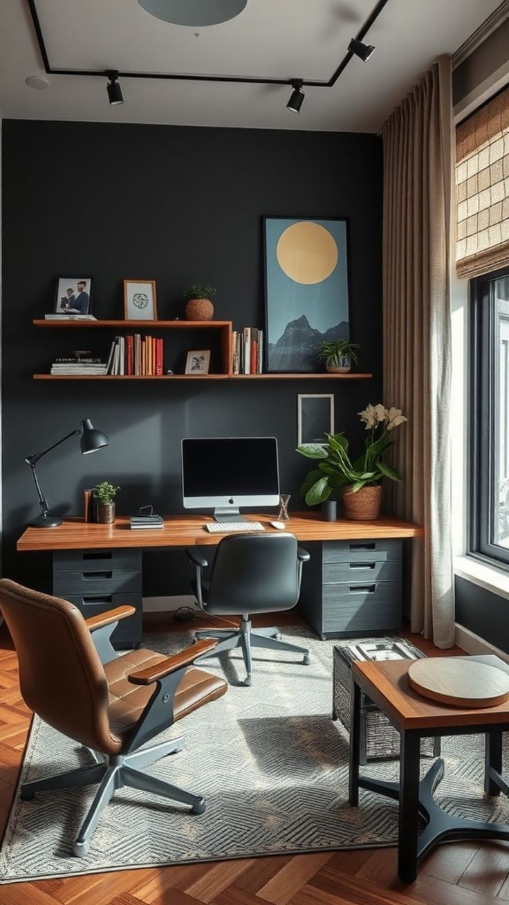 Explore the best male home office concepts with strong perso