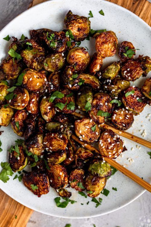 Crispy Asian BBQ Brussels Sprouts
