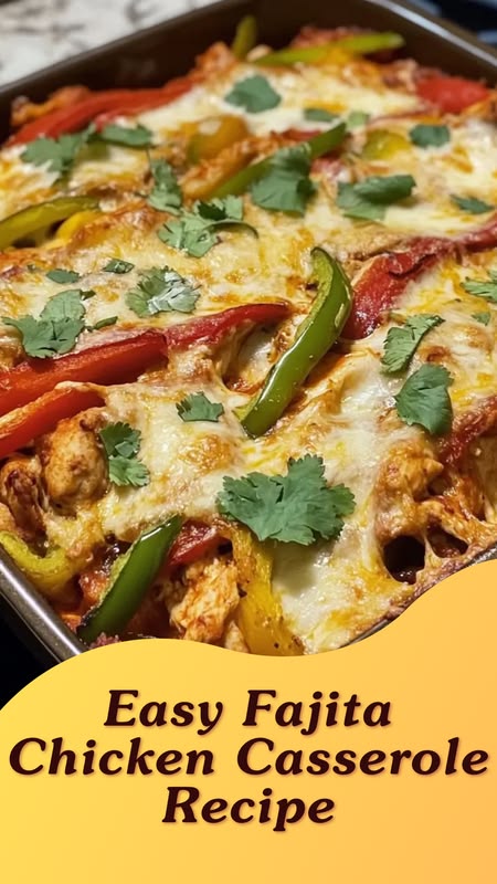 Whip up this incredibly easy Fajita Chicken Casserole for a 
