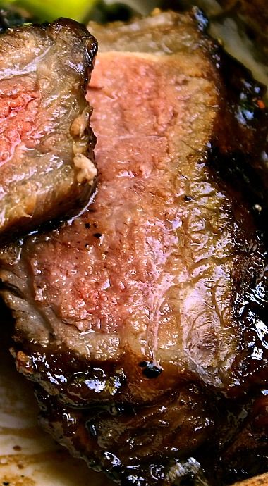 Garlic Balsamic Brown Sugar Steak - Wild Flour's Kitchen Mor