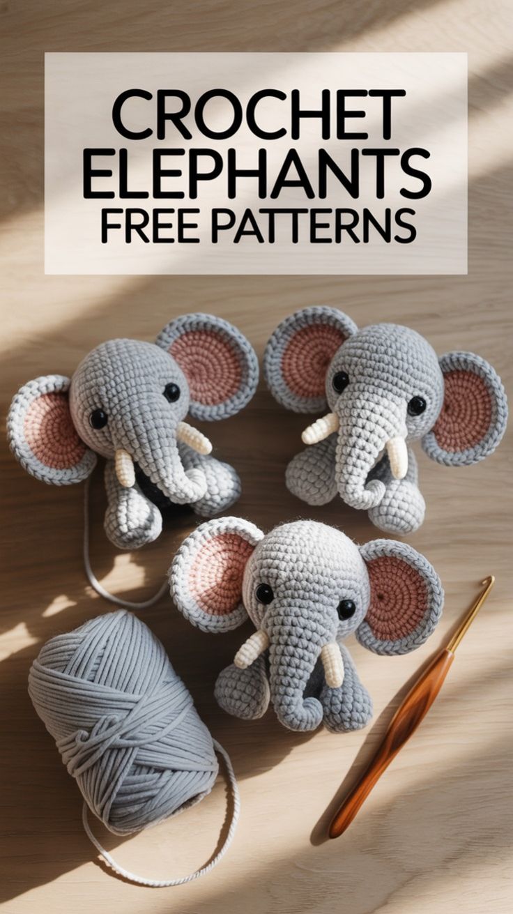 Crochet Elephants Free Patterns to increase the numbers of y