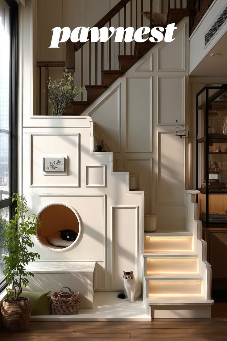 Make use of wasted under-stair space with this elegant built
