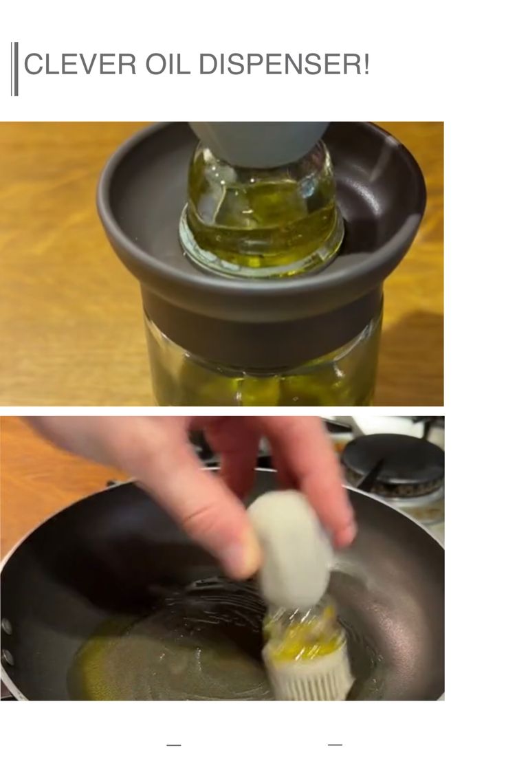 New 2-in-1 oil dispenser with silicone oil basting brush mak