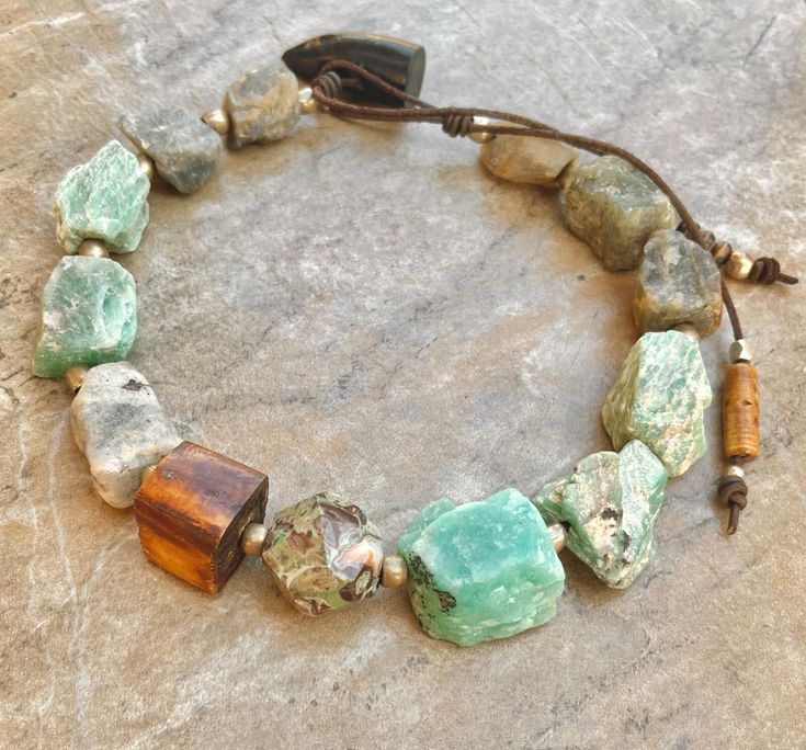 Amazonite, Labradorite and Jasper Necklace