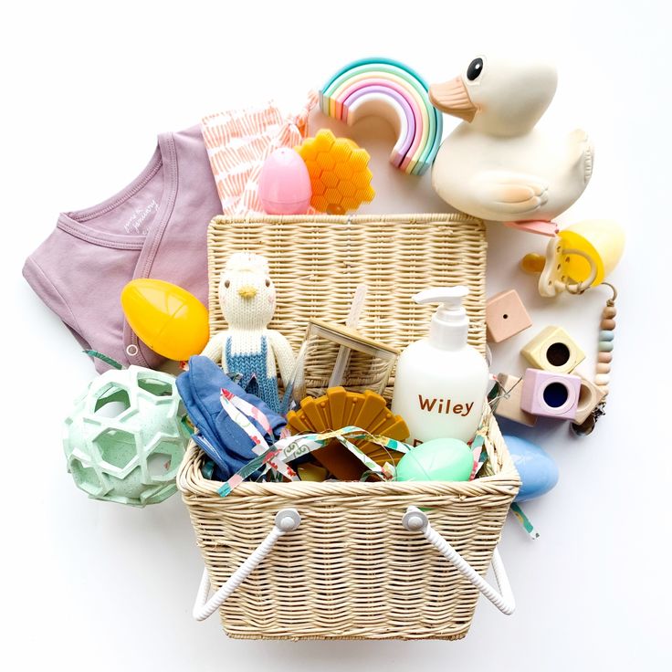 Your guide to Easter baskets for your baby. Shop toys, goods