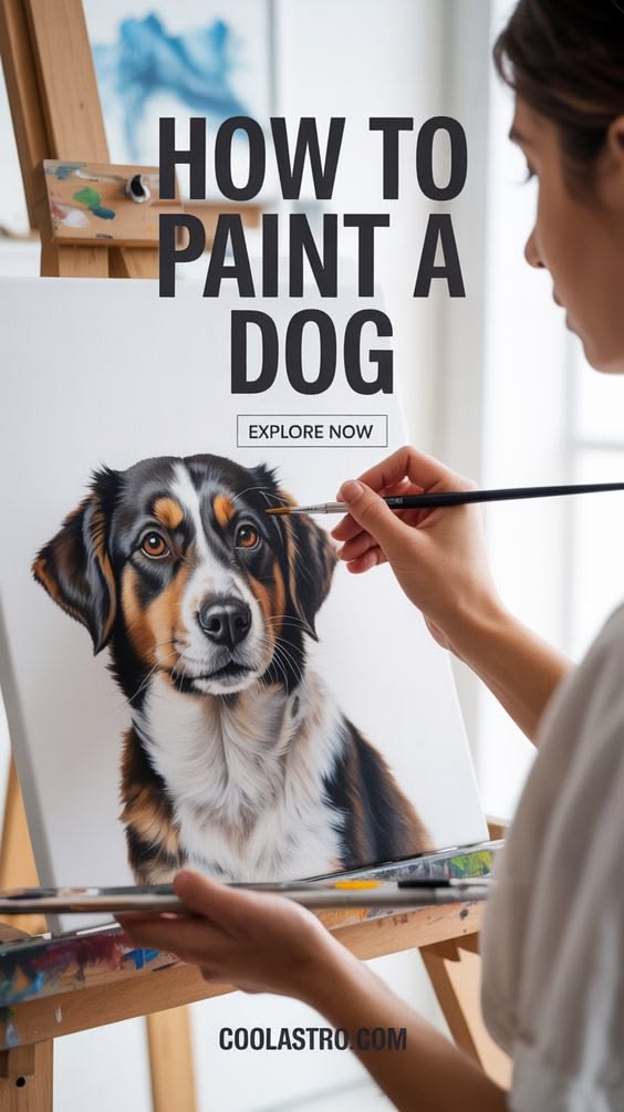 Discover how to paint a dog with realistic detail using simp