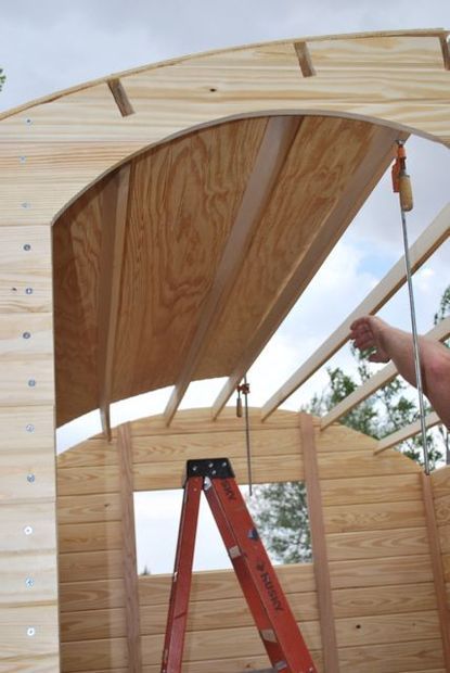 Purlin Notched Roof for Shepherd's Hut