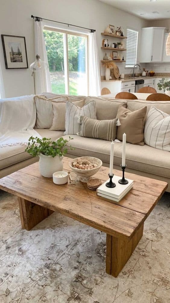 16 Neutral Coffee Table Decor Ideas » Lady Decluttered