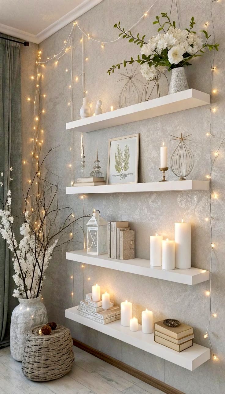 Create a warm and elegant atmosphere with this cozy home dec