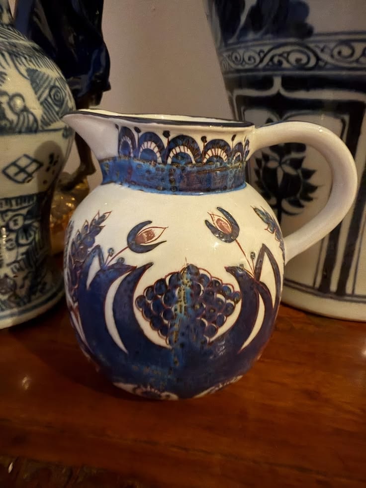 Royal Copenhagen Berte Jessen Pitcher, 1960s Danish Faience,