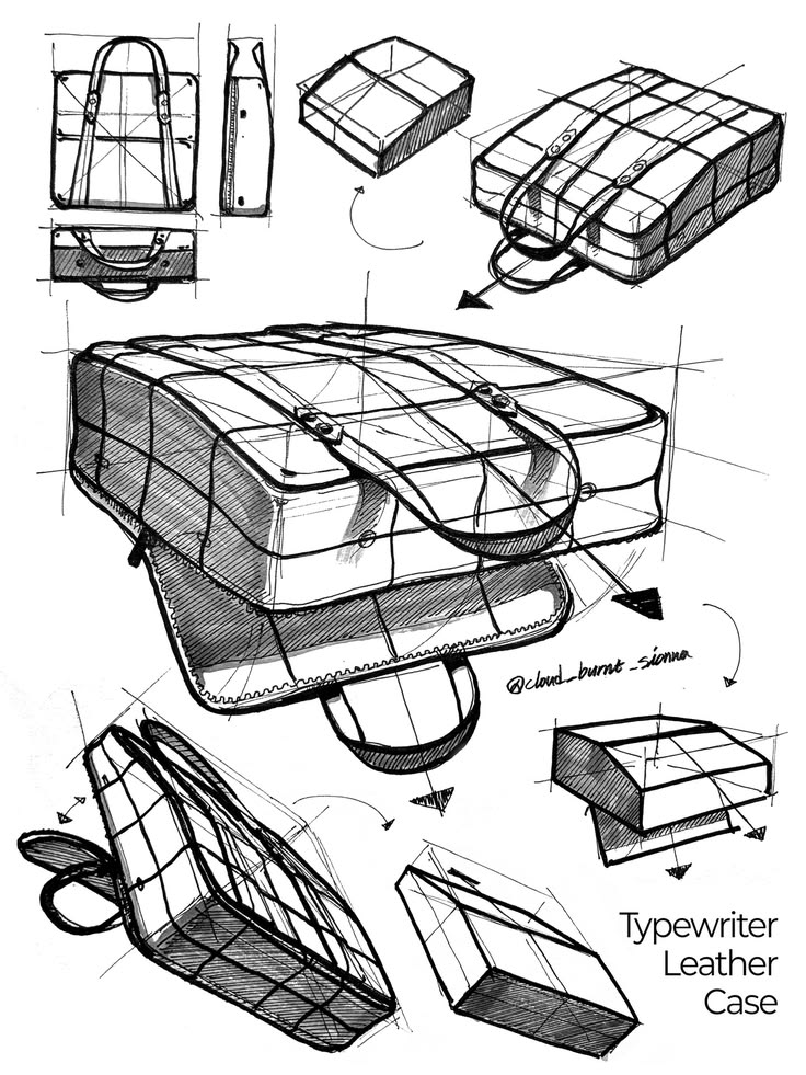 4부에서 나온 ’2부에 나온 타자기‘의 가죽 케이스 
Leather Case Drawing💼

#경희대실기대